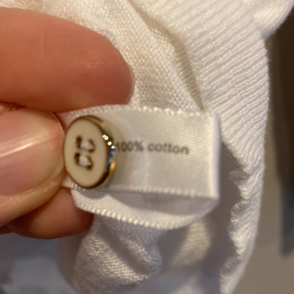 The Limited white button down cardigan 3/4 sleeve - Picture 6 of 7